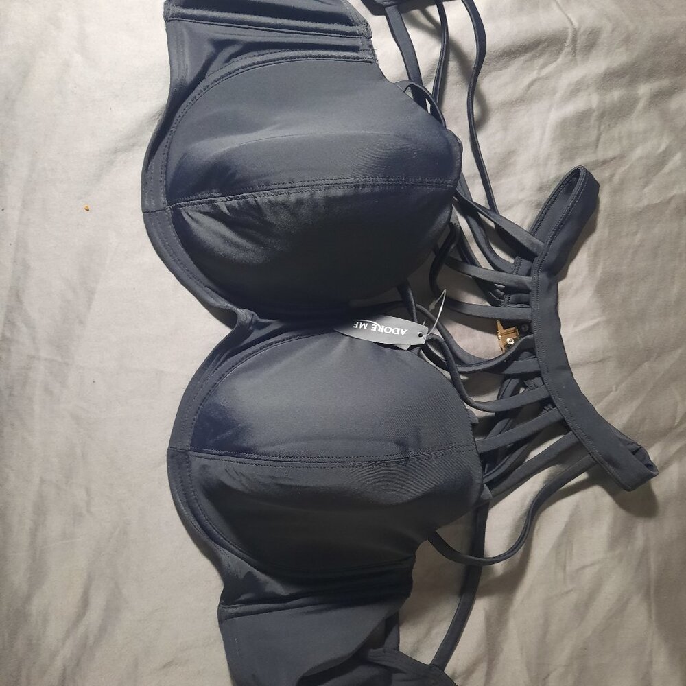 Adore Me Strappy Dark Navy Bikini Top